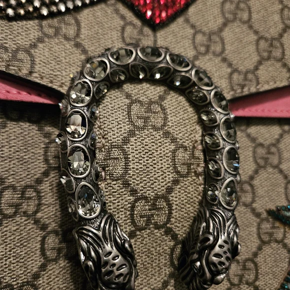 Gucci Beige and Pink Embellished Women's Bag - Picture 14 of 16